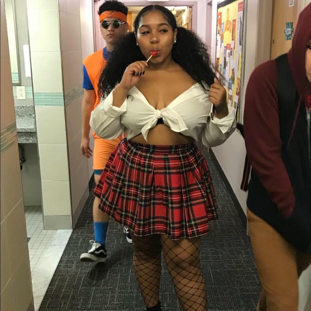 Plaid Pleated Mini Skirt